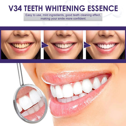 3Pcs Purple Teeth Whitening Pen Instant Stain Tartar Removal Toothpaste Oral Hygiene No Sensitivity Whitening Tool Set